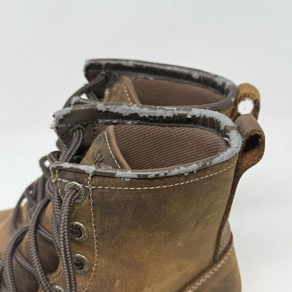 Skechers Logger Boots Womens 6.5 Brown Leather Chunky Heel Y2K Biker 47808 - Picture 5 of 16